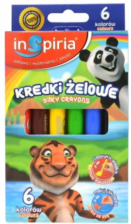 Inspiria - Kredki Zelowe 6 Kol. 8427