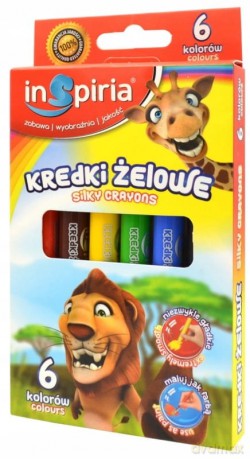 Inspiria - Kredki Zelowe 6 Kol. 8427