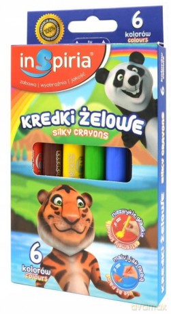 Inspiria - Kredki Zelowe 6 Kol. 8427
