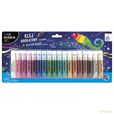 Klej Brokatowy 18 Kolorów 6 Ml Ki