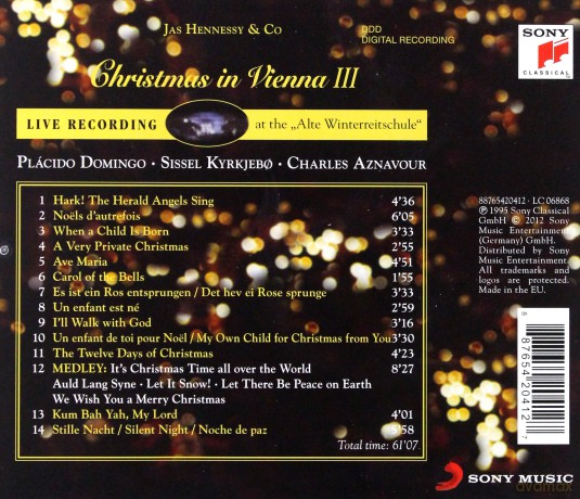 Placido Domingo: Christmas In Vienna III [CD]