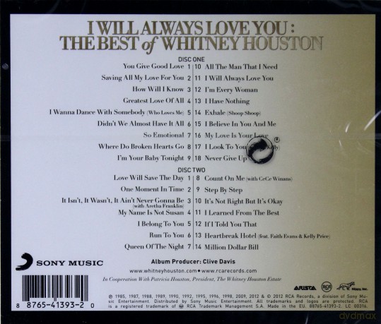 Whitney Houston: I Will Always Love You: The Best Of Whitney Houston (deluxe) [2CD]
