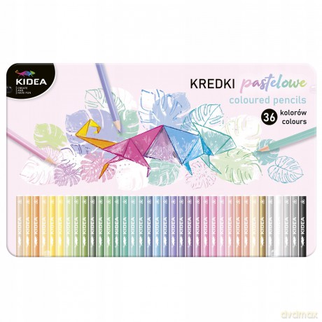Kredki 36 Trój.Pastelowe Metal Pud.