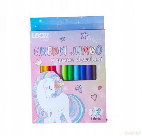 Kredki Bambino Drewniane Grube 12Kolorów