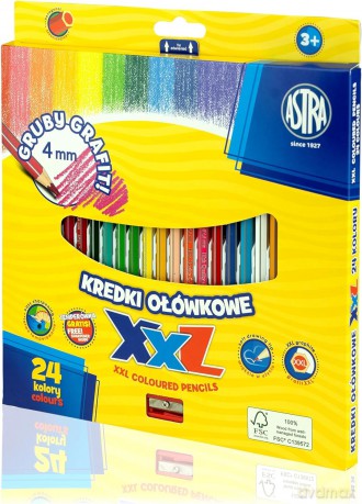 Kredki olowkowe hexagonalne Astra 24 kol