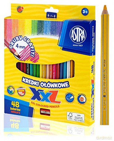 Kredki olowkowe hexagonalne Astra 48 kol