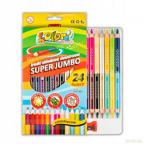 Kredki Oł.Dwustronne Jumbo 12/24 Ta