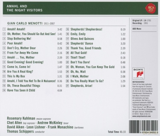 Thomas Schippers: Amahl And The Night Visitors [CD]