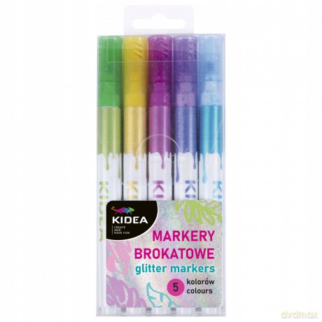 Markery Brokatowe A 5 Kolorów Kid