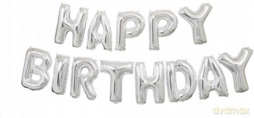 Napis z balonów Happy Birthday