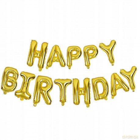 Napis z balonów Happy Birthday