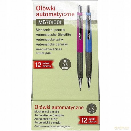 Ołówek Aut Mb701001 Hb 0, 5Mm z Gumką (12szt)