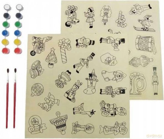 Ozdoby drewno Xmass 40 szt