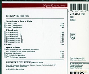 De Leeuw,Reinbert: Satie:Klav-Werke Nr.3 [CD]