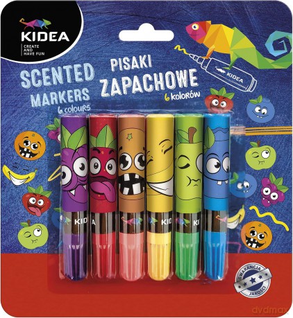 Pisaki Zapachowe 6 Kolorów Kidea