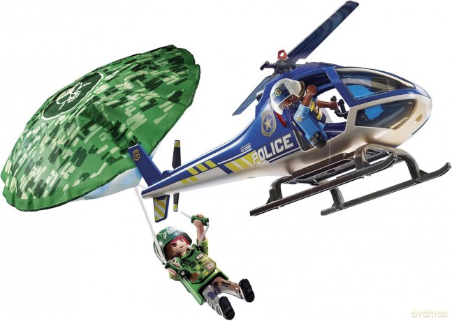 Playmobil- Policyjny śmigłowiec: Ucieczka ze spadochronem 70569