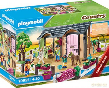 Playmobil. Nauka jazdy konnej z boksami dla koni 70995