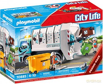Playmobil. Śmieciarka z sygnałem świetlnym 70885