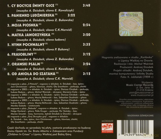 De Press: Cy Bocycie Świnty Ojce [CD]