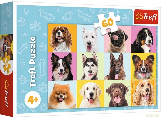 Puzzles - 60 - Sodkie psiaki /Trefl [PUZZLE]