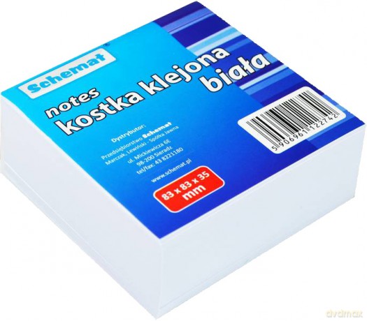 Schemat Notes Kostka Klejona Biala 83X83