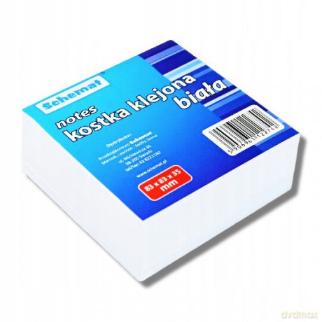 Schemat Notes Kostka Klejona Biala 83X83