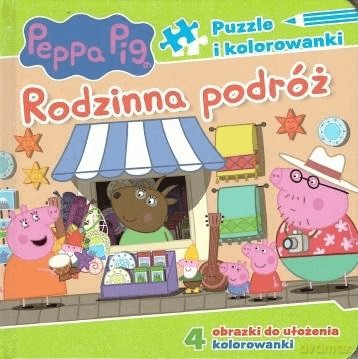 Świnka Peppa- Puzzle i kolorowanki- Rodzinna