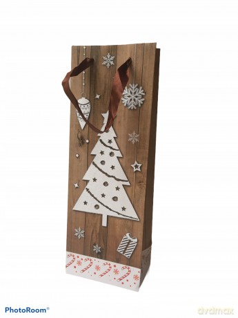 Torebka na prezent na alkohol mix wzorów 12, 8x36x8, 4 cm 47324/778230