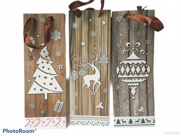 Torebka na prezent na alkohol mix wzorów 12, 8x36x8, 4 cm 47324/778230