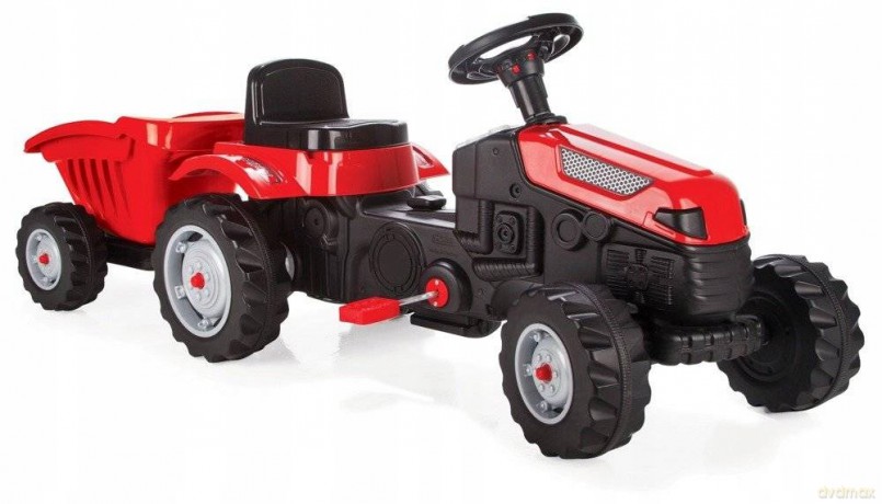 Traktor Na Pedały z Przyczepą Czerwony