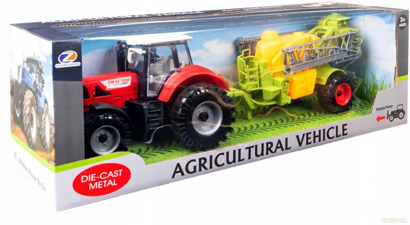 Traktor z przyczepą friction 51x16x15 cm 005029 MAD
