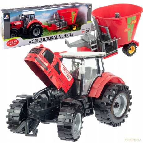 Traktor z przyczepą friction 51x16x15 cm 005030 MAD