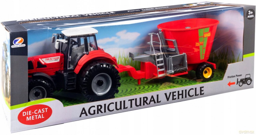 Traktor z przyczepą friction 51x16x15 cm 005030 MAD