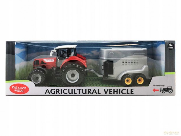 Traktor z przyczepą friction 51x16x15 cm005033 MAD