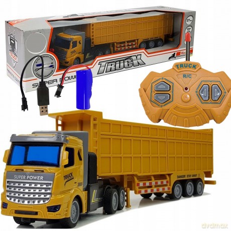 Wywrotka R/C światło ładowanie USB 51x15x9 cm 005194 MAD