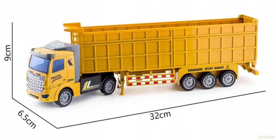 Wywrotka R/C światło ładowanie USB 51x15x9 cm 005194 MAD
