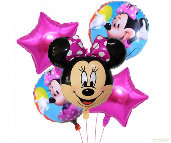 Zestaw balonów foliowych myszka minnie 5 szt