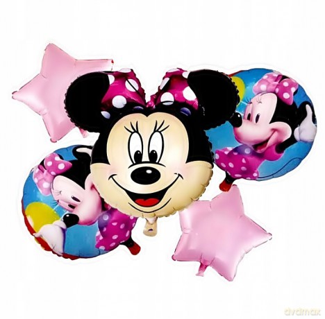 Zestaw balonów foliowych myszka minnie 5 szt