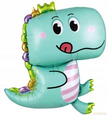 Zestaw balonów foliowych zielony stworek Happy Birthday 5 szt