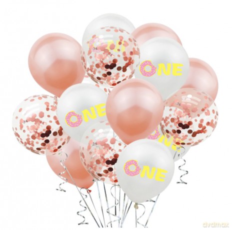 Zestaw Balonów gumowych 13 szt rose gold 61099