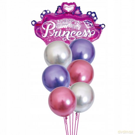 Zestaw balonów Princess (1 foliowy, 6 gumowych) FD0167