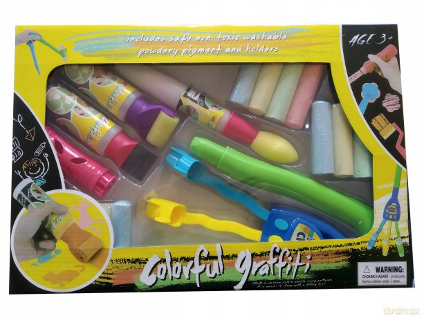 Zestaw z kredą do malowania po chodniku 006010