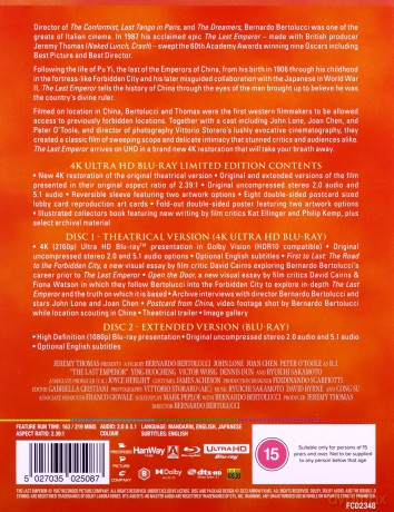 The Last Emperor (Ostatni cesarz) [Blu-Ray 4K]+[Blu-Ray]