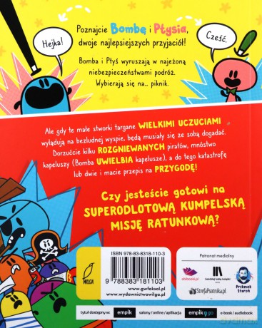 Bomba i Ptyś oraz rozgniewani piraci (Tom 1) - Mark Bradley [KSIĄŻKA]