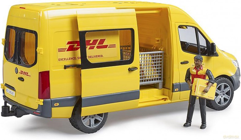 Bus MB Sprinter DHL z figurką i akcesoriami