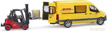 Bus MB Sprinter DHL z figurką i akcesoriami