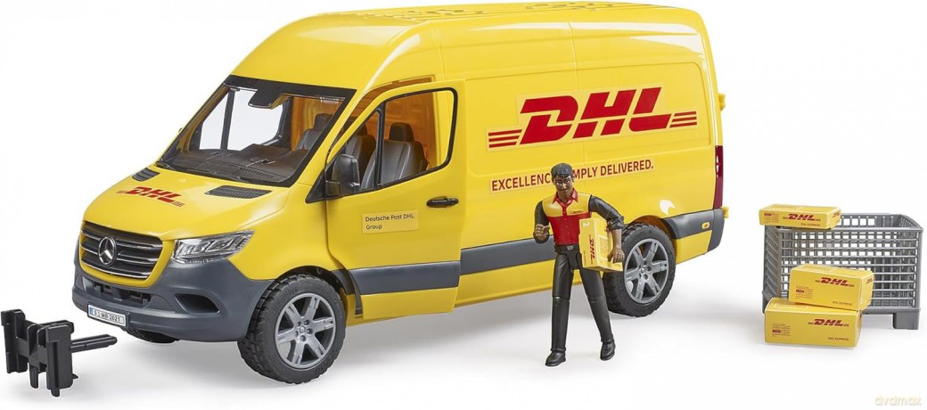 Bus MB Sprinter DHL z figurką i akcesoriami