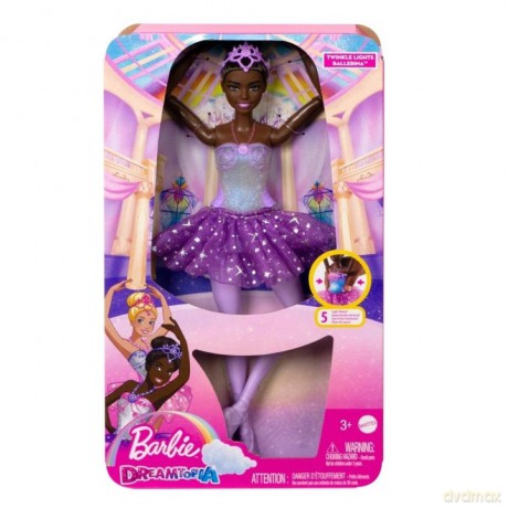 Lalka Barbie Dreamtopia Baletnica Magiczne światełka Brunetka
