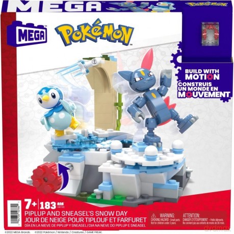 Mega Pokemon Śnieżny dzień Piplupa i Sneasela 183 el. [KLOCKI]