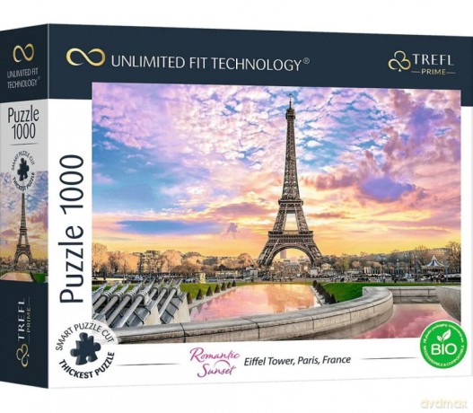 TREFL 1000 el. UFT Zachód słońca, Wieża Eiffla, Paryż, Francja [PUZZLE]